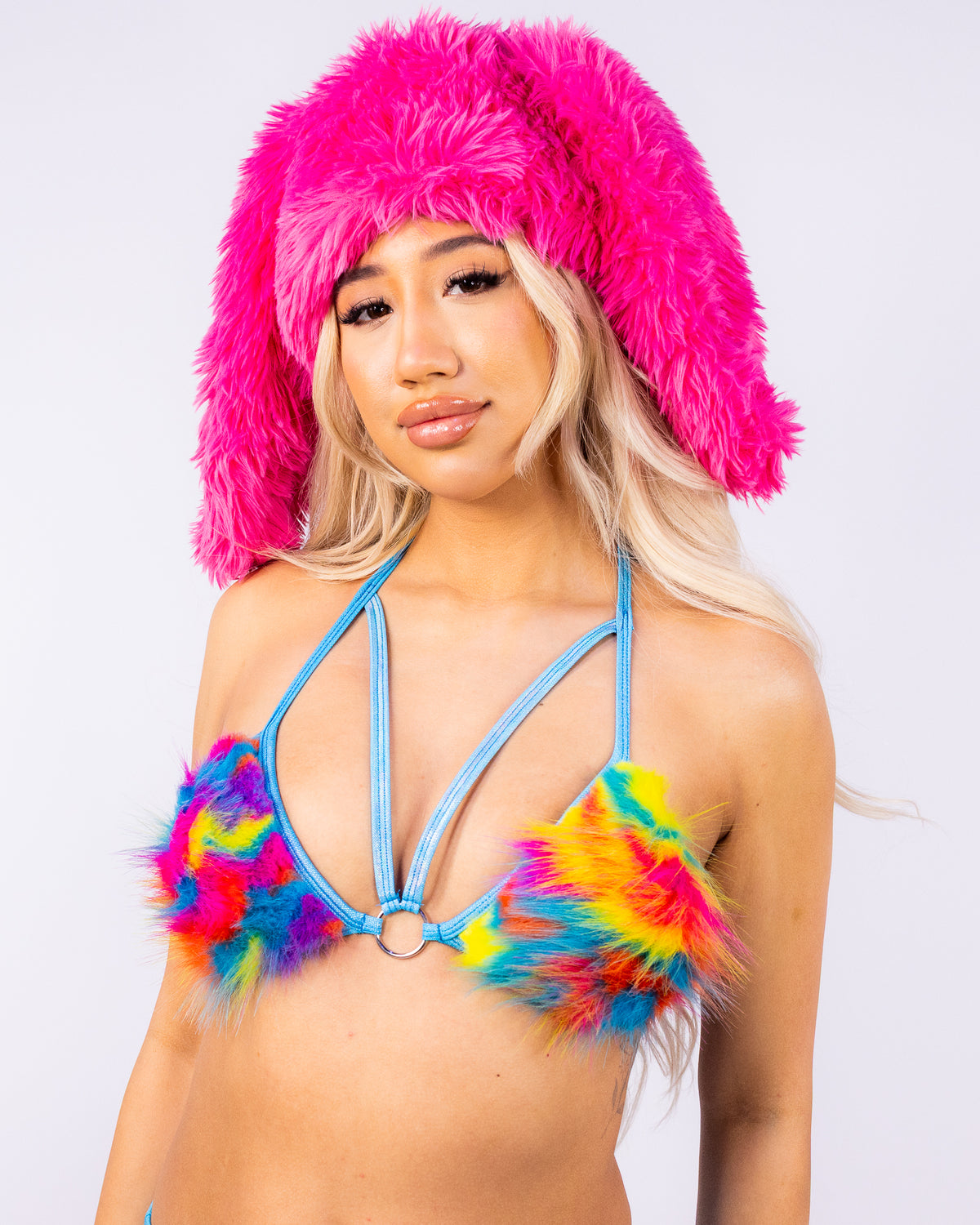 Melted Crayon Women's Faux Fur Top