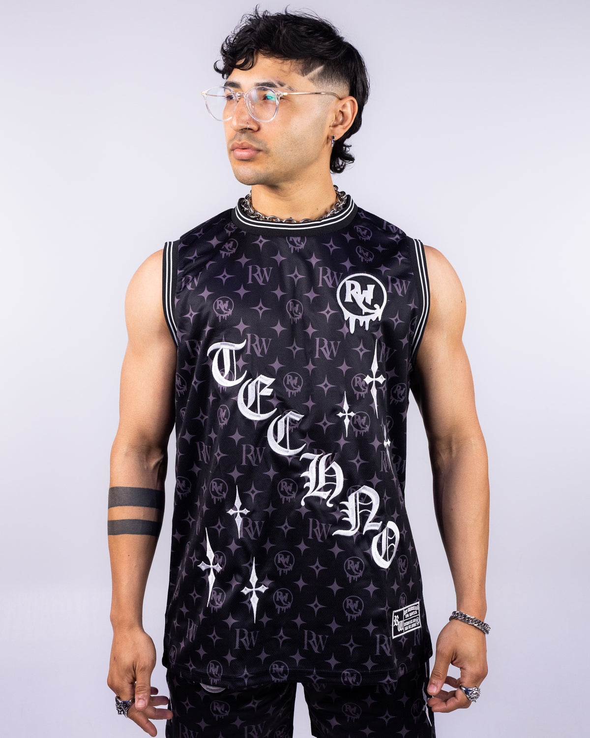 Techno Forever Men's Black Basketball Jersey