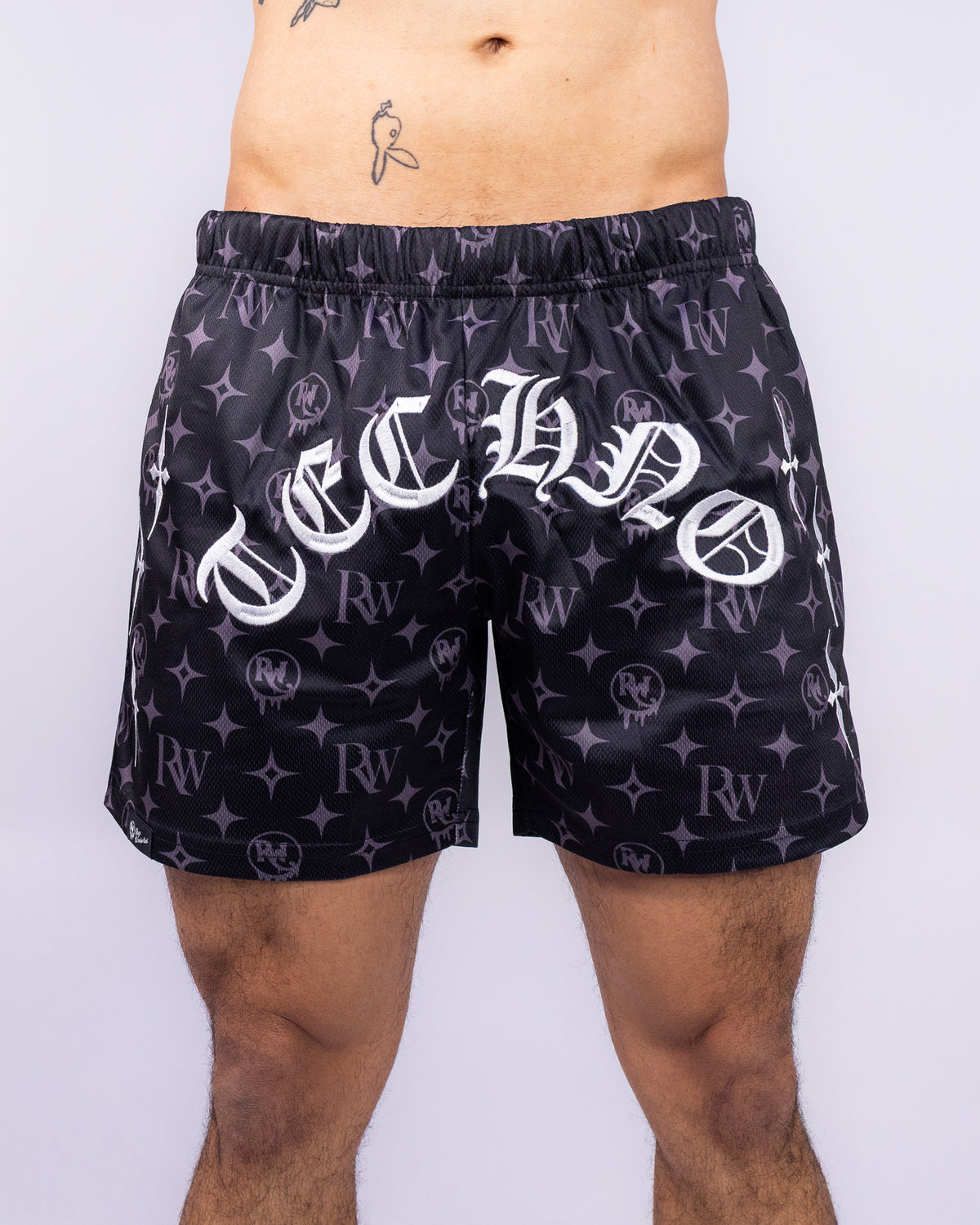 Techno Forever Men's Black Basketball Shorts