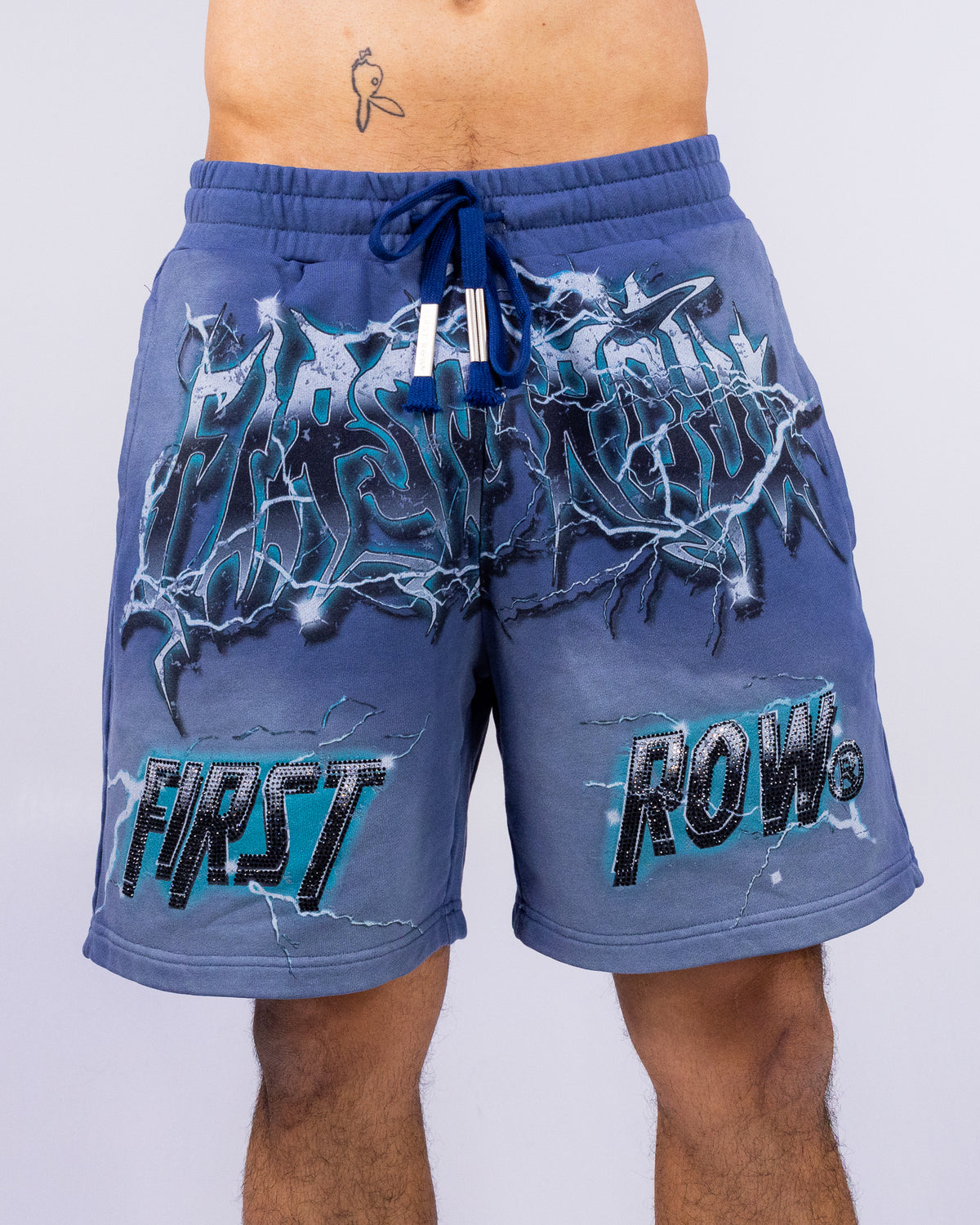 Earth First Men's Blue Graphic Shorts