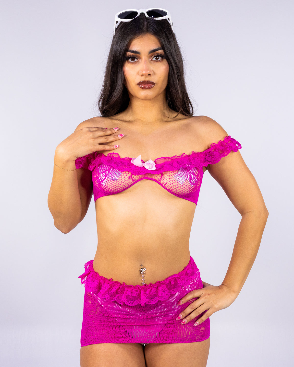 Magenta Irreplaceable Women's 2pc Lace Set