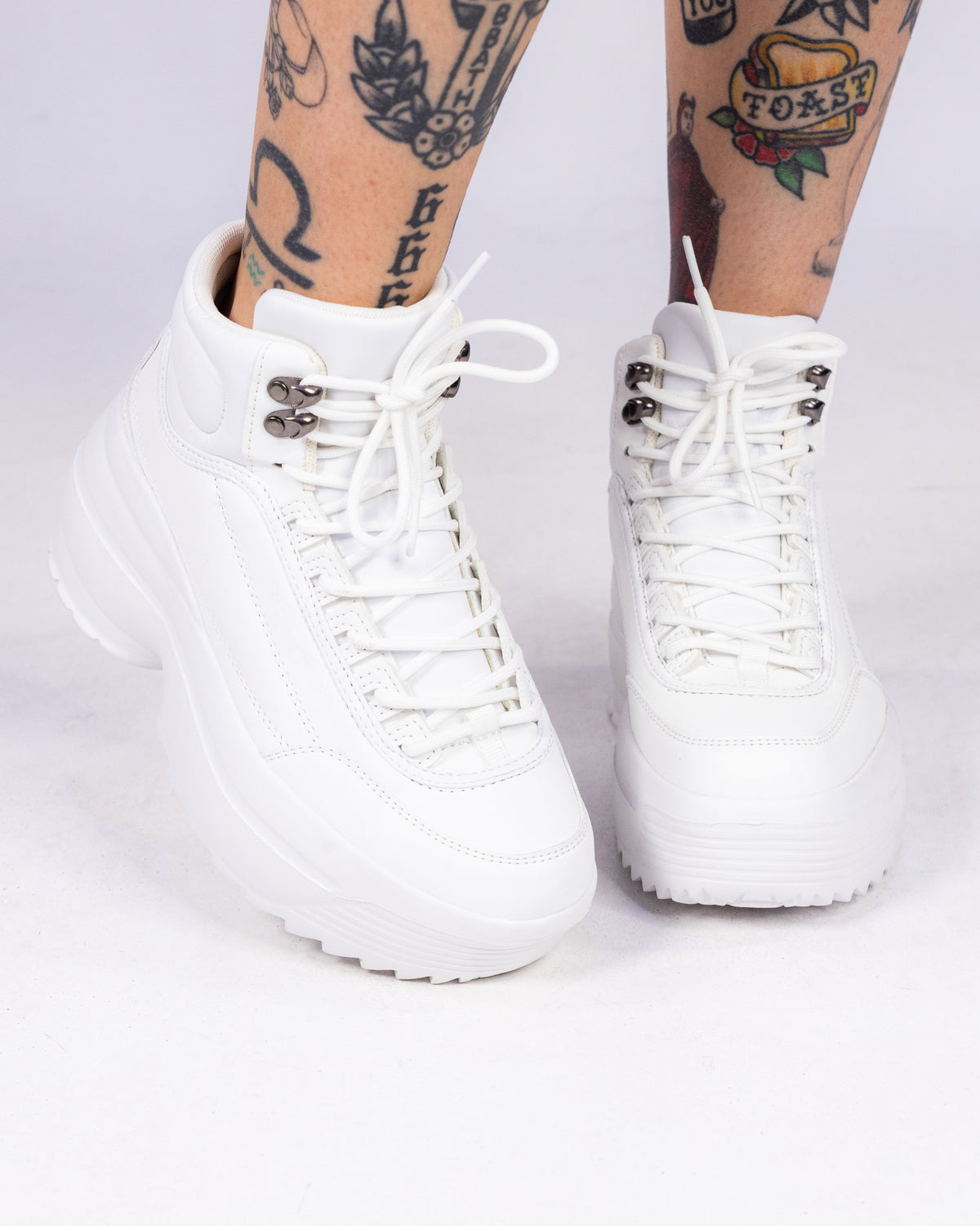 White High Livin' Women's Hi Top Sneakers