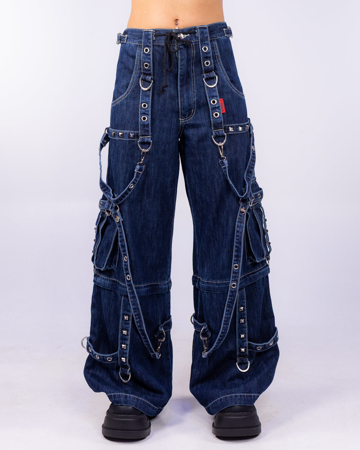 Tripp NYC Zip-Off Indigo Denim Strap Unisex Pant