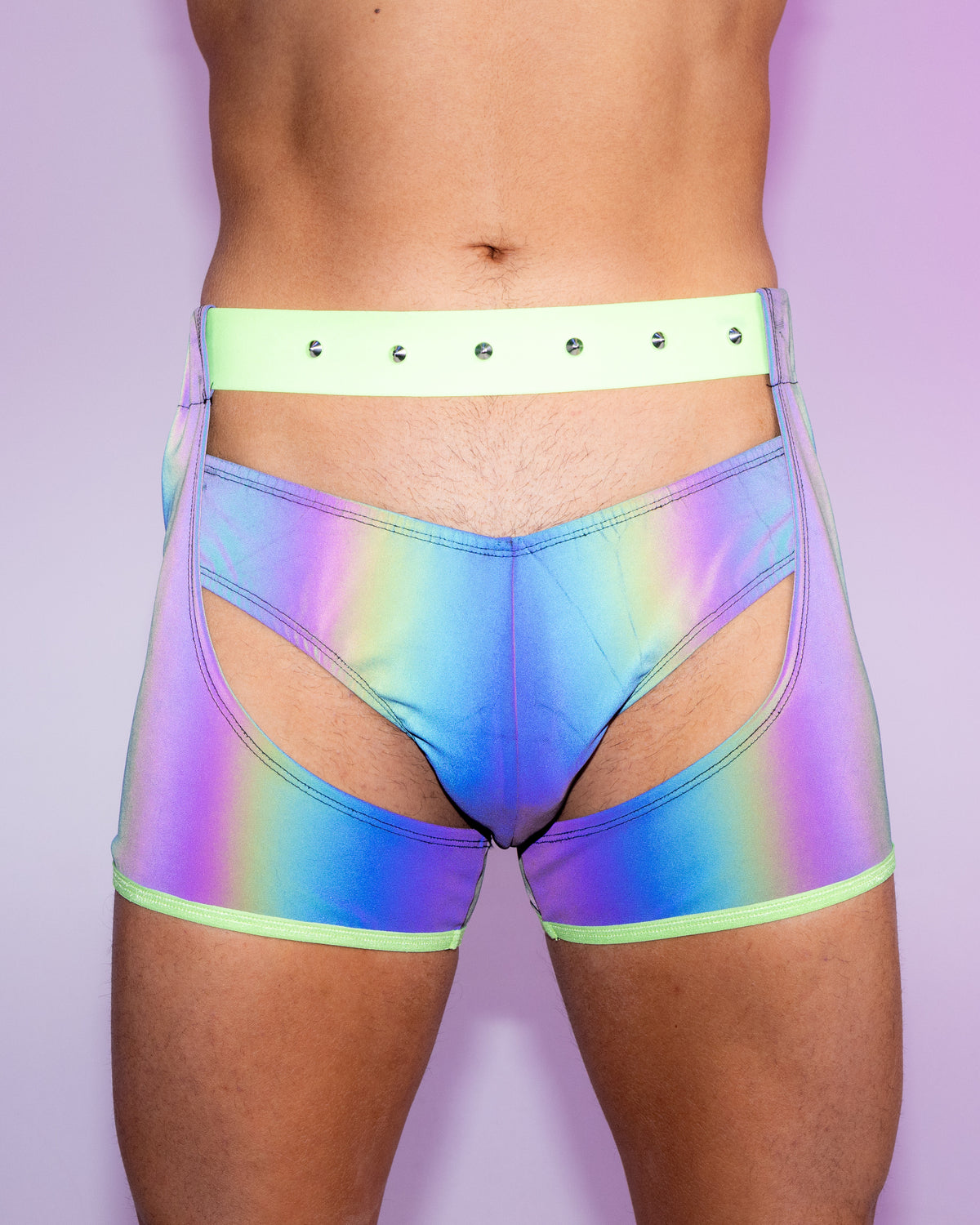 Reflective Lime Chaps