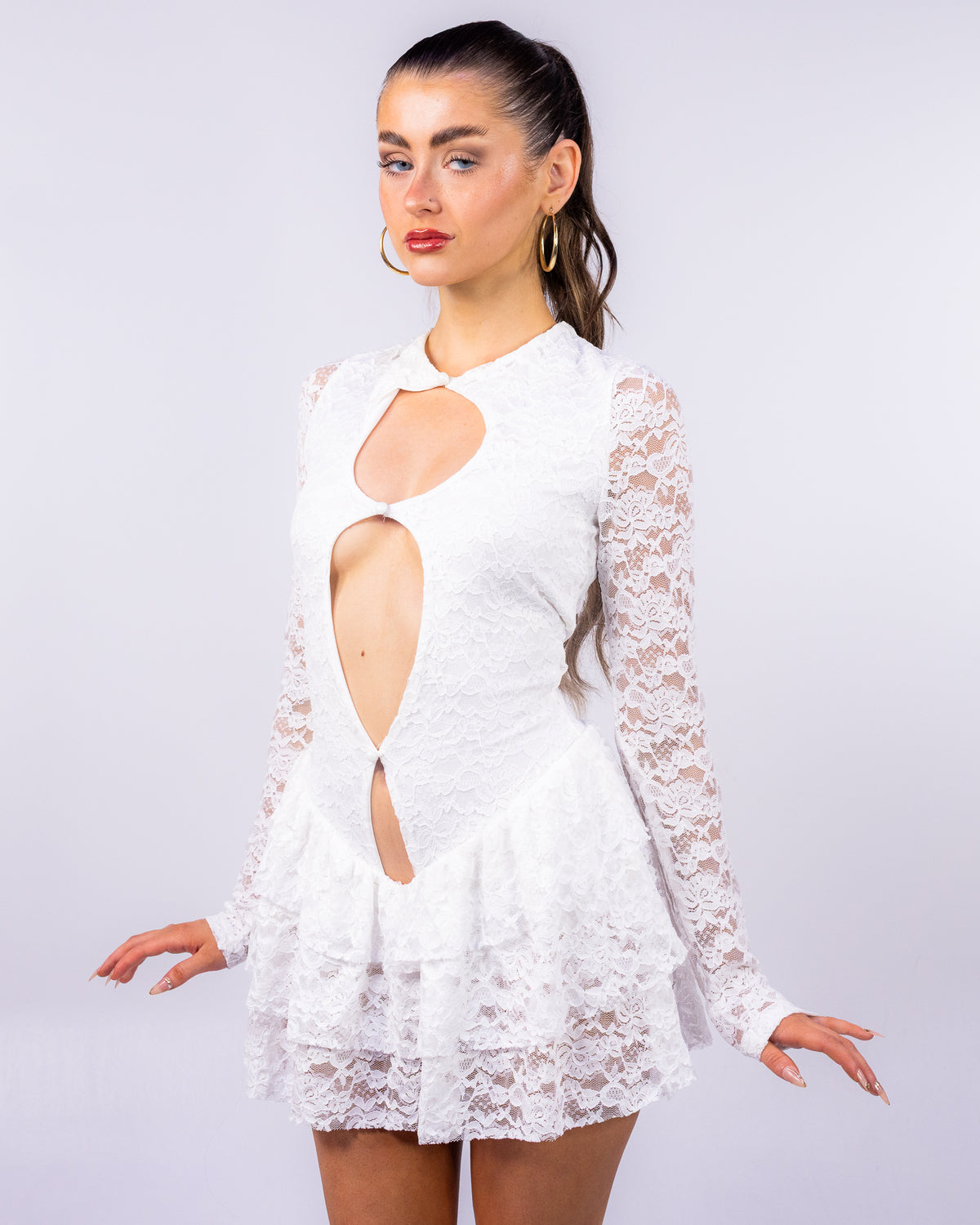 Sugary Sweet Women's White Lace Dress