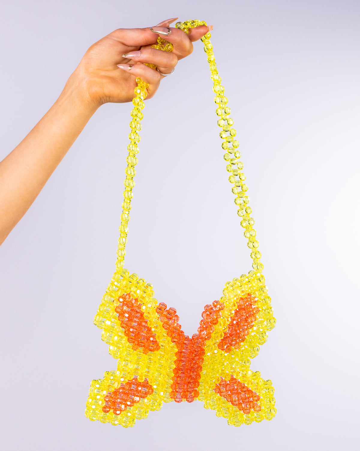 8-Bit Butterfly Women's Yellow Handbag