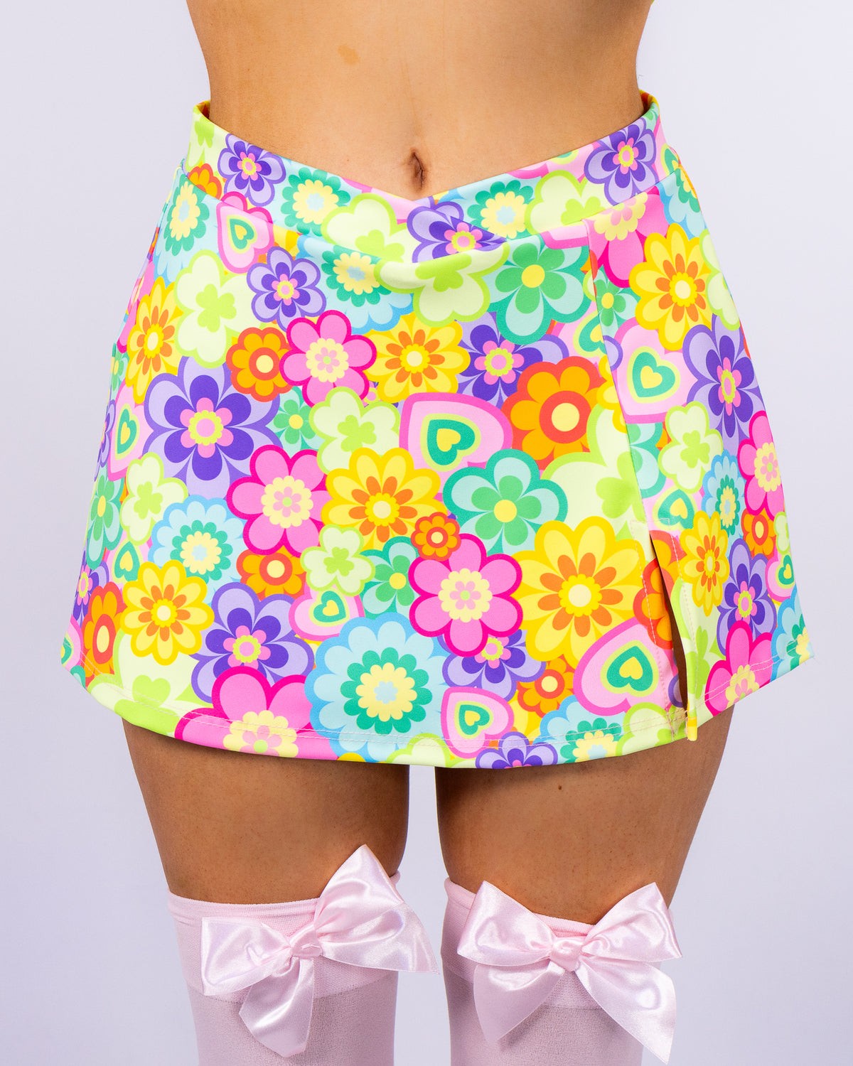 Flower Power Women's Slit Skirt