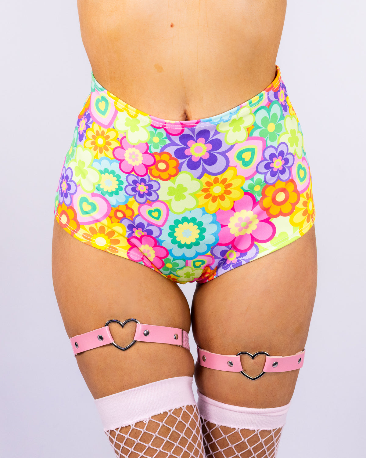 Flower Power Women's High Waist Shorts