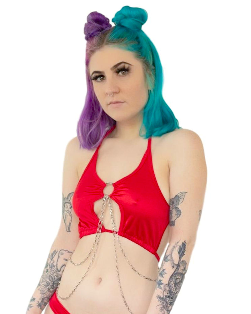 Chain Wrecked Keyhole Top - Rave Wonderland