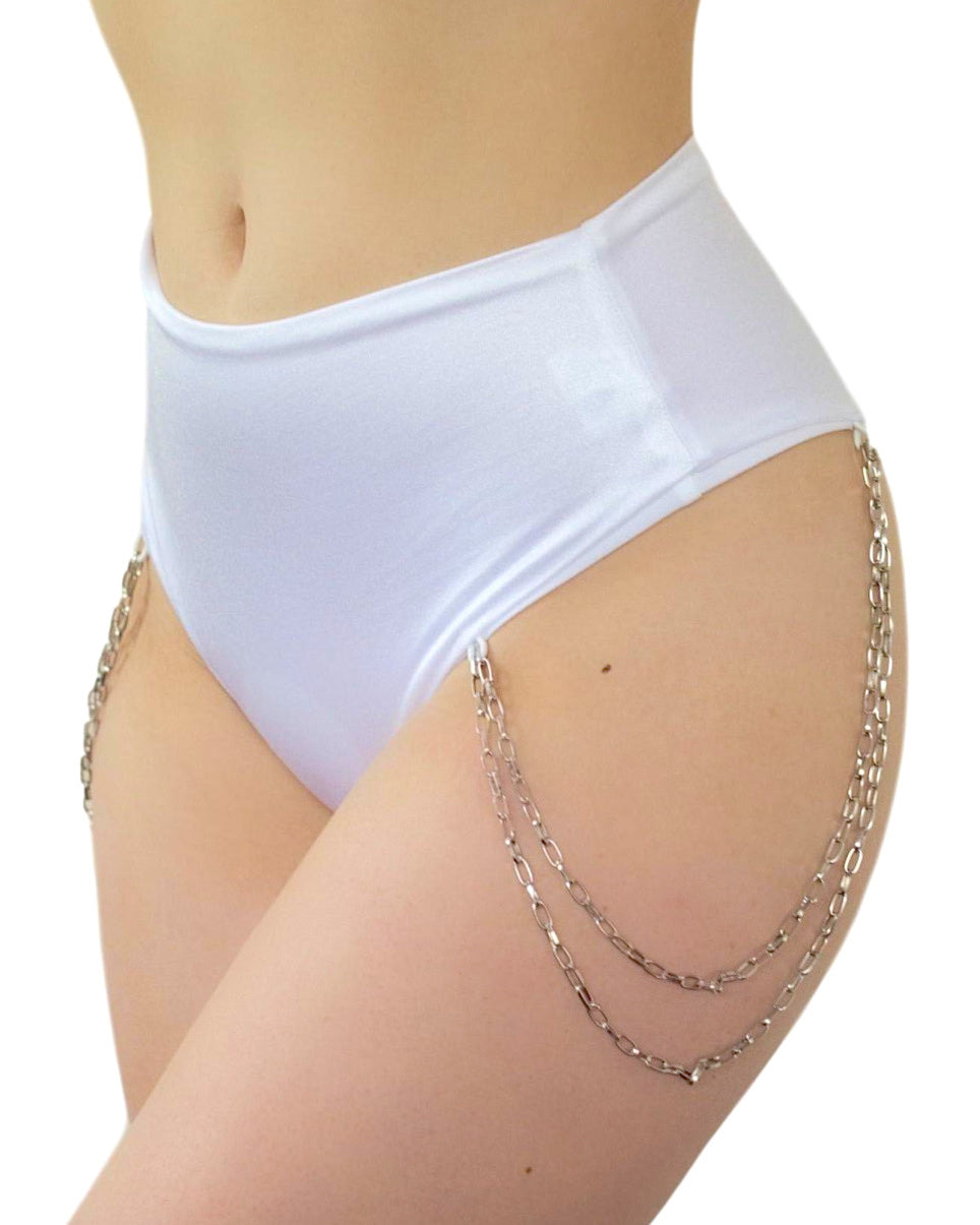 Techno Bish Chain High-Waist Shorts - Rave Wonderland