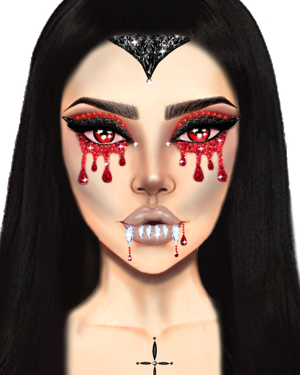 Vampire Blood Face Jewels - Rave Wonderland