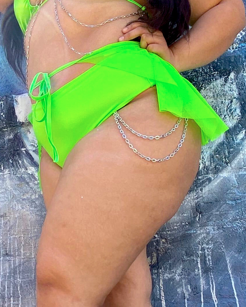 Techno Bish Chain High-Waist Shorts - Rave Wonderland