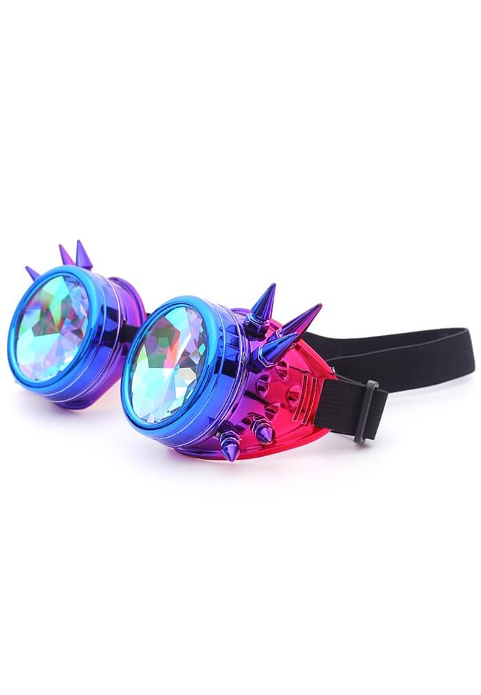 Spiky Kaleidoscope Steampunk Goggles - Rave Wonderland