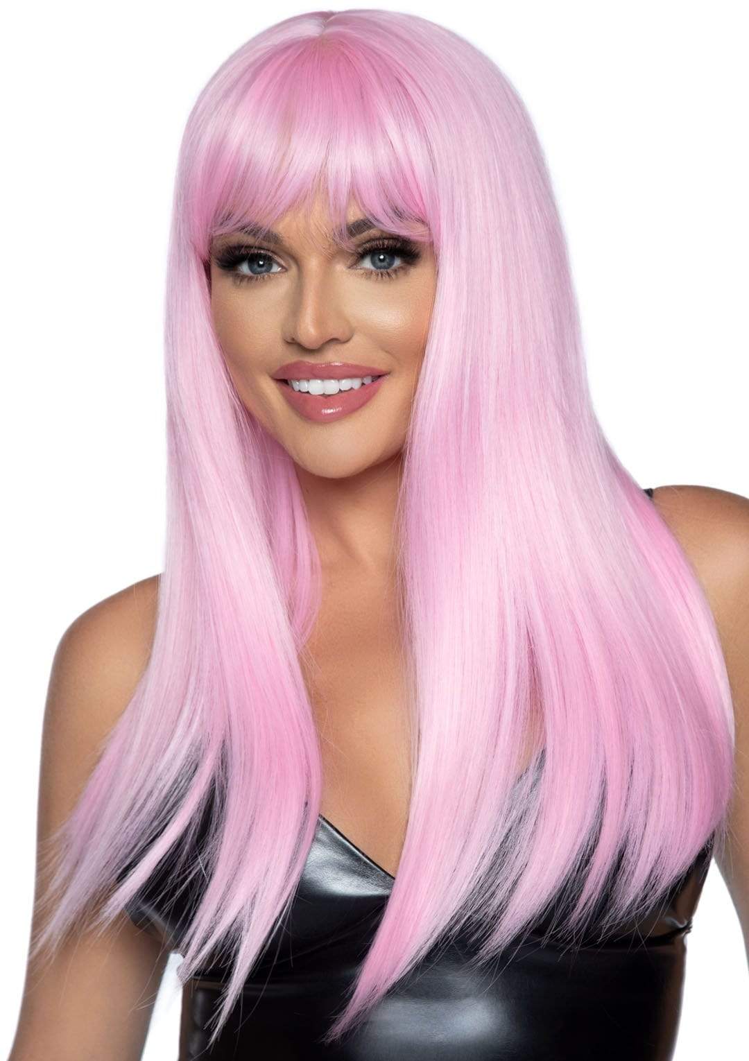 24" Women's Straight Wig with Bangs