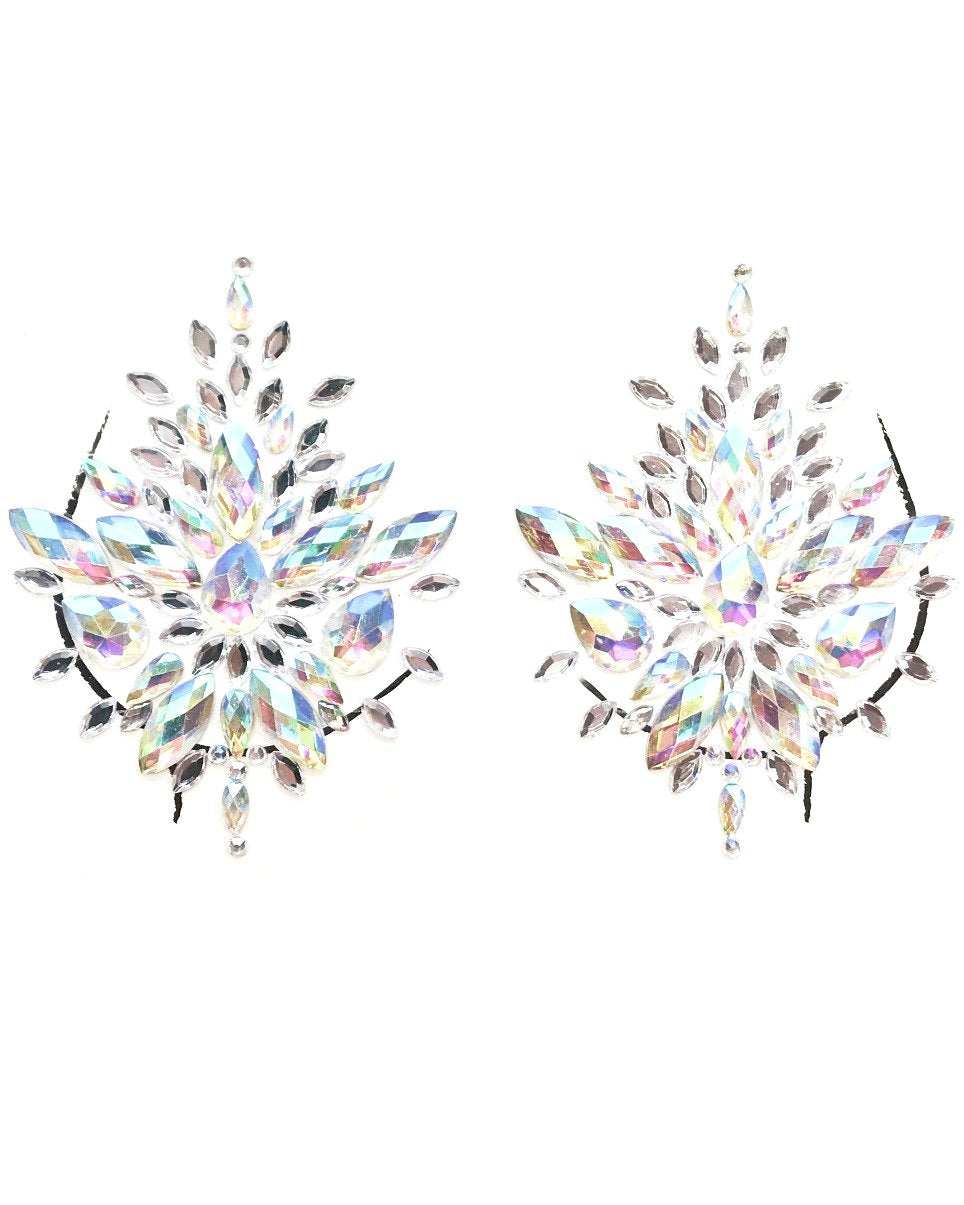 Iridescent Self-Adhesive Jewel Pasties - Rave Wonderland
