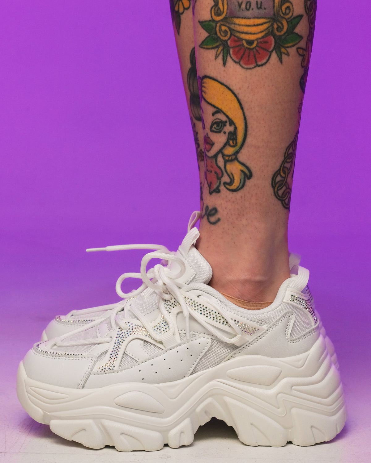 White Steppin' Out Sneakers