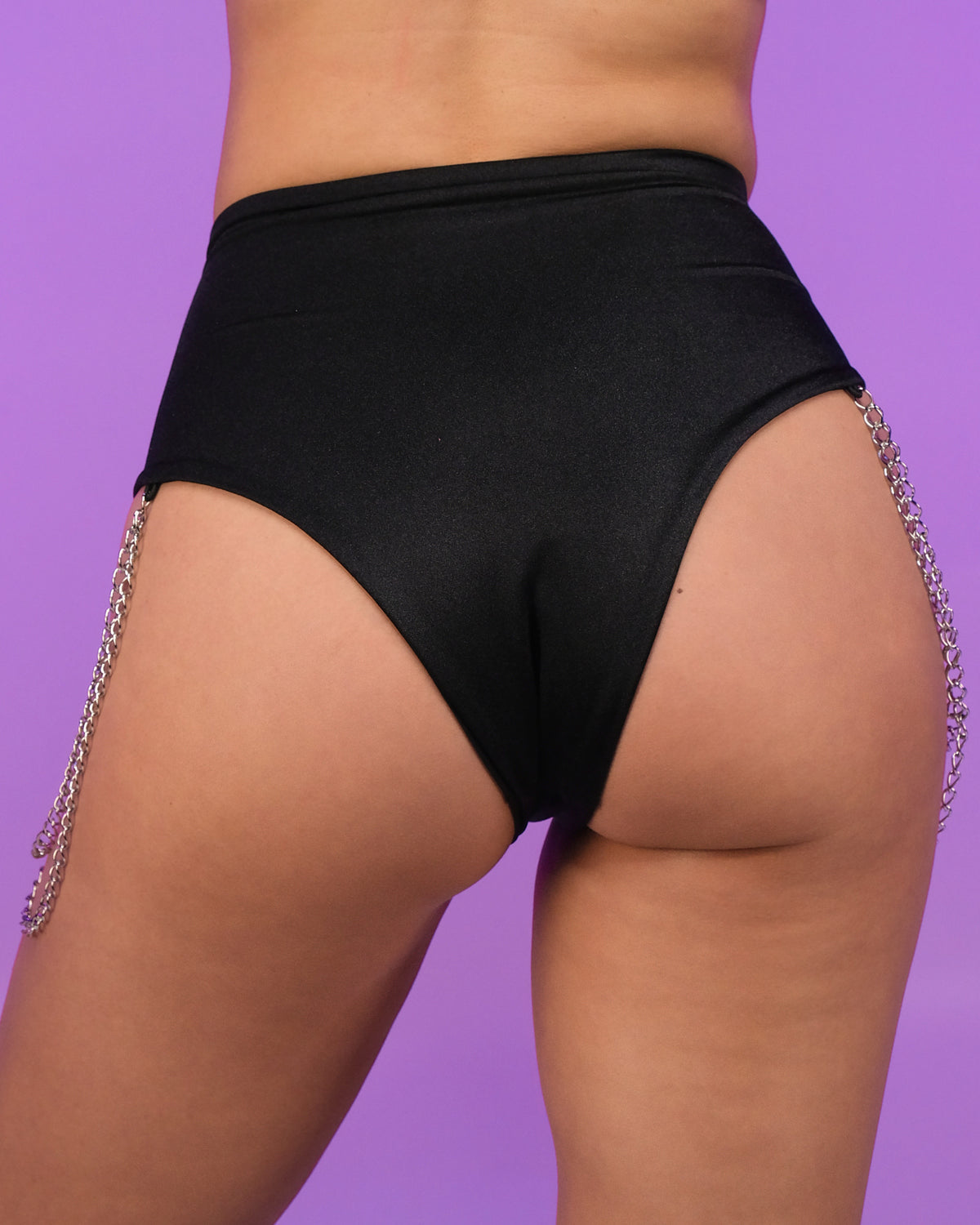 Techno Bish Chain High-Waist Shorts - Rave Wonderland