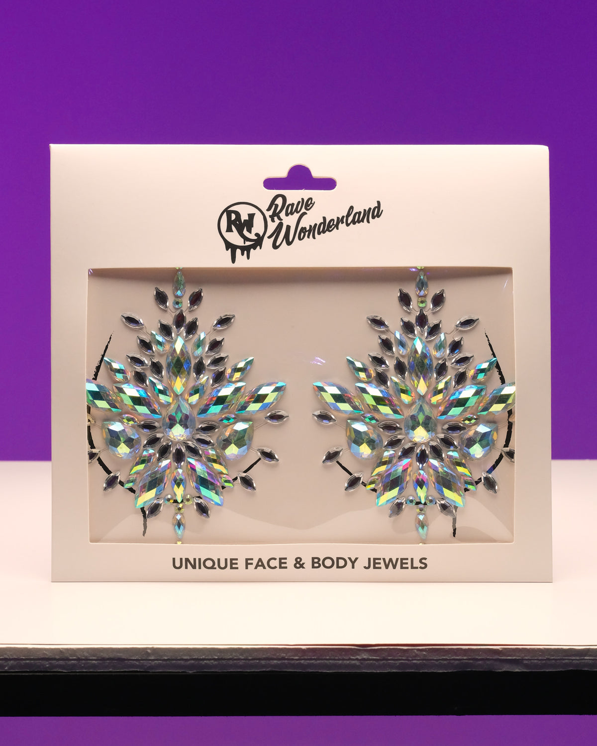 Iridescent Self-Adhesive Jewel Pasties - Rave Wonderland