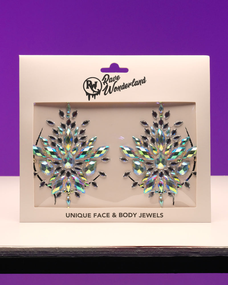Iridescent Self-Adhesive Jewel Pasties - Rave Wonderland