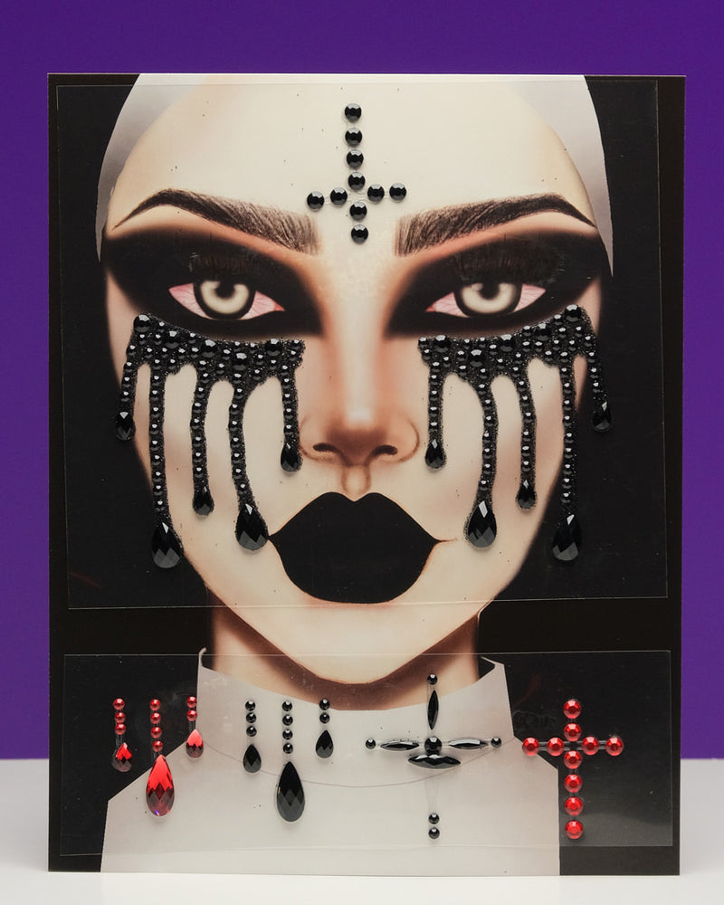Possessed Nun Face Jewels - Rave Wonderland