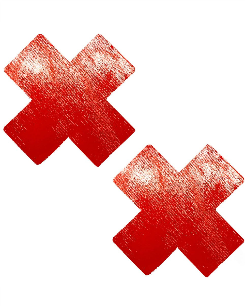 Red Vixen Wet Vinyl X Pasties - Rave Wonderland