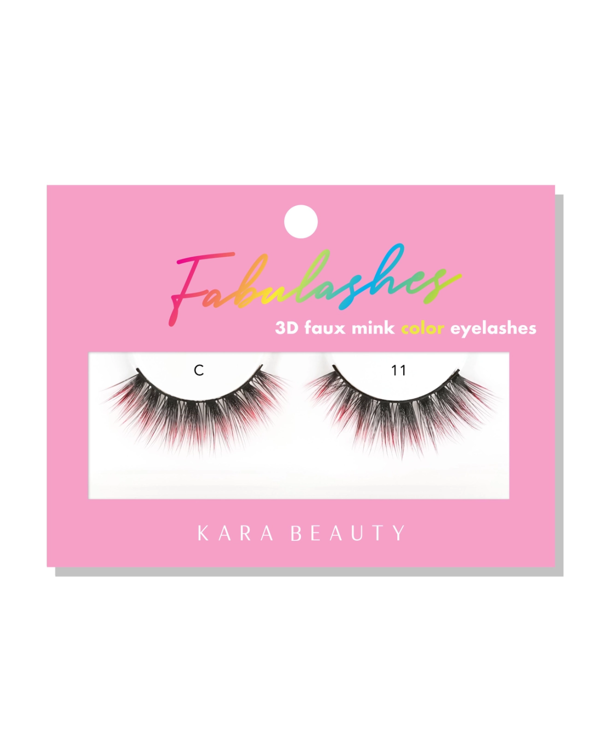 Red Ombre Women's 3D Faux Mink Eyelashes