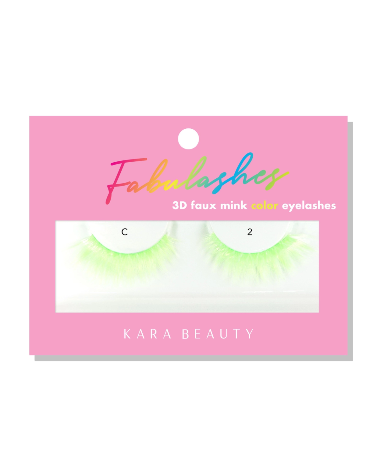 Neon Green Women's 3D Faux Mink Eyelashes