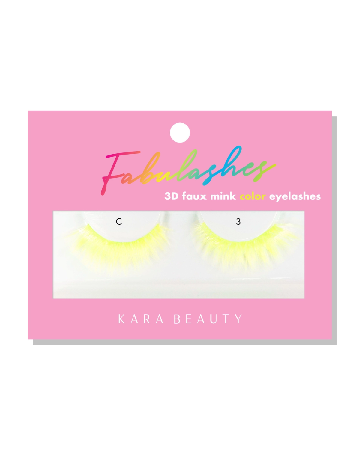 Neon Yellow Women's 3D Faux Mink Eyelashes