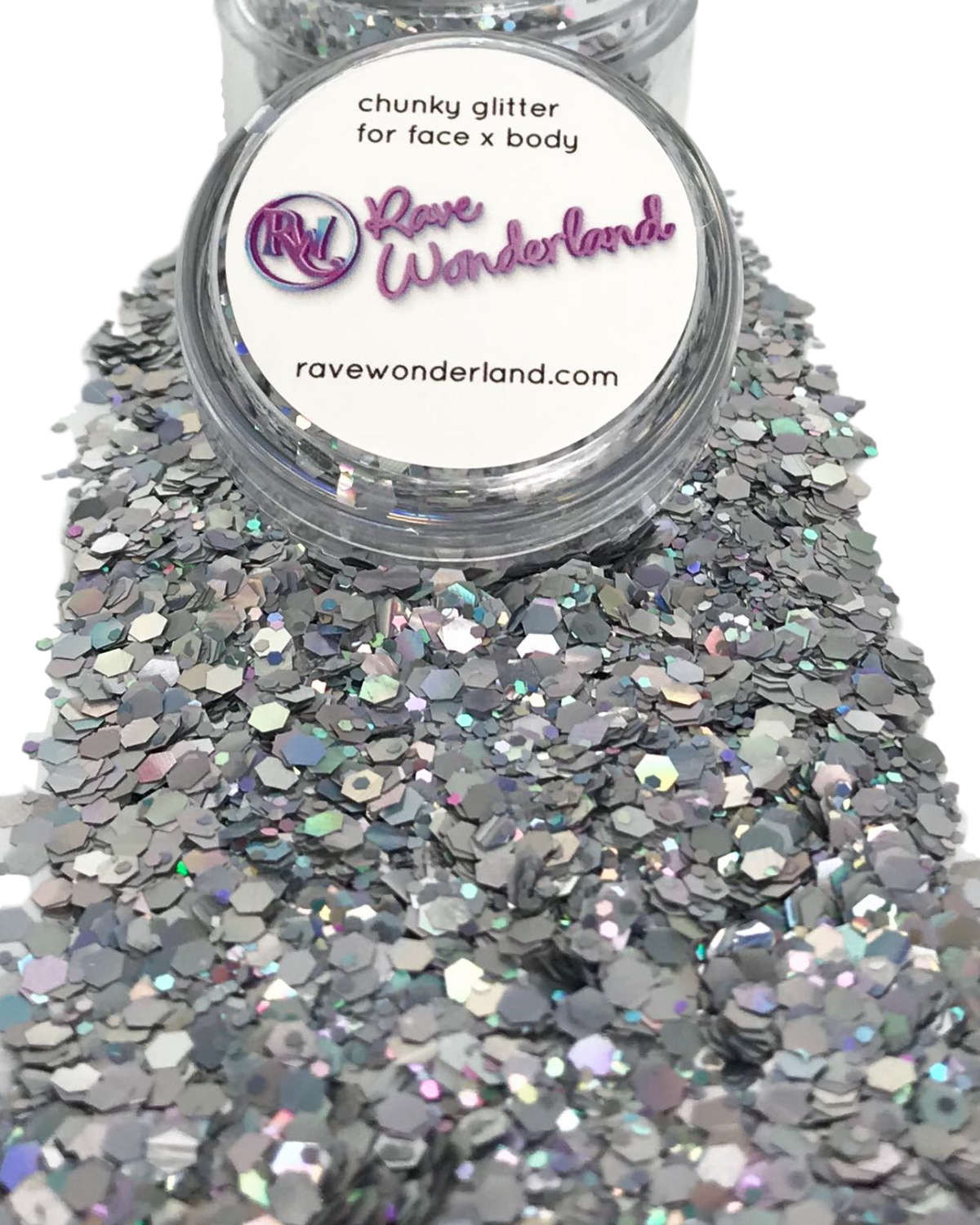 Silver Chunk Body and Face Festival Glitter (20 or 30 Grams) - Rave Wonderland